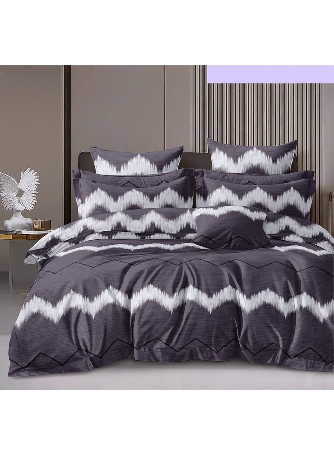 AURIO Premium King Size Flat Bedsheet with 2 Matching Pillowcases – Luxury Oversized 275x275 cm Bedding Set – Ultra-Soft, Breathable Microfiber Fabric with 50x75 cm Pillow Covers – Durable and Fade-Resistant - Image 1